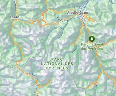 Pyrenees map
