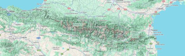 Pyreneen maps horizontaal Pyrenees